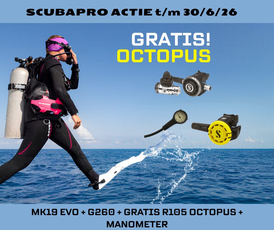 Scubapro actie met GRATIS octopus